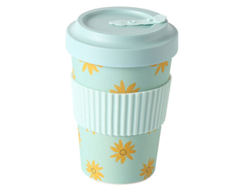 410ML Bamboo Fiber Coffee Mug With Bamboo Lid