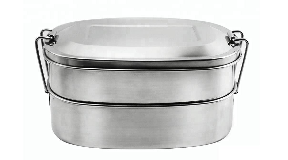 stainless steel lunch box with compartments for kids